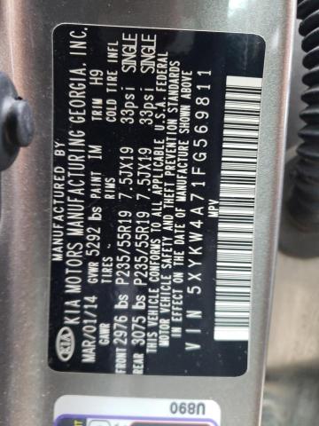 Photo 12 VIN: 5XYKW4A71FG569811 - KIA SORENTO SX 