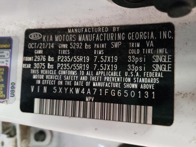 Photo 9 VIN: 5XYKW4A71FG650131 - KIA SORENTO 