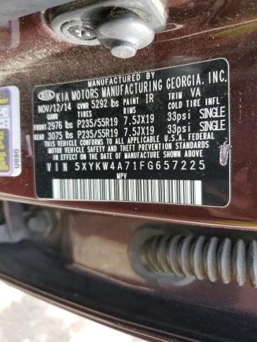 Photo 11 VIN: 5XYKW4A71FG657225 - KIA SORENTO SX 