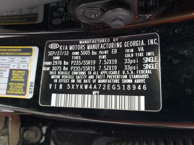 Photo 9 VIN: 5XYKW4A72EG518946 - KIA SORENTO SX 