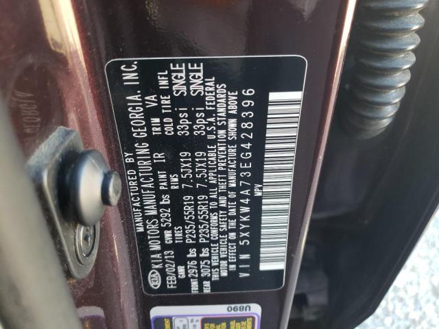 Photo 9 VIN: 5XYKW4A73EG428396 - KIA SORENTO SX 