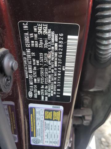 Photo 9 VIN: 5XYKW4A73FG628826 - KIA SORENTO SX 