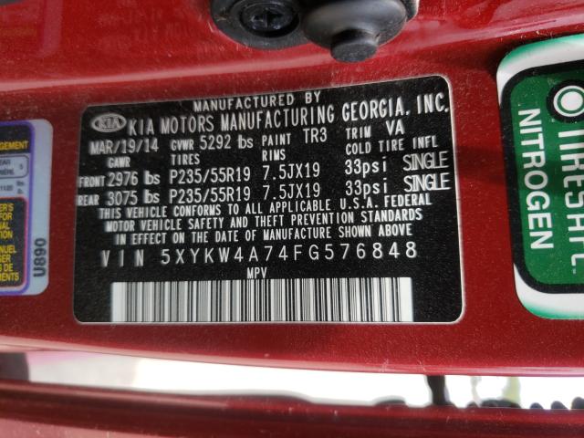 Photo 9 VIN: 5XYKW4A74FG576848 - KIA SORENTO SX 