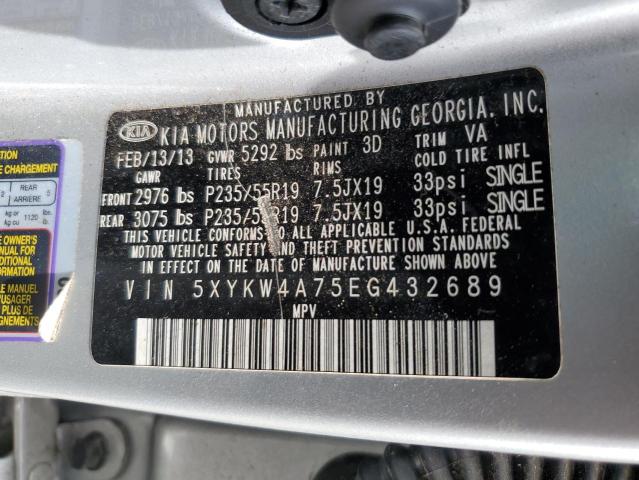 Photo 12 VIN: 5XYKW4A75EG432689 - KIA SORENTO SX 