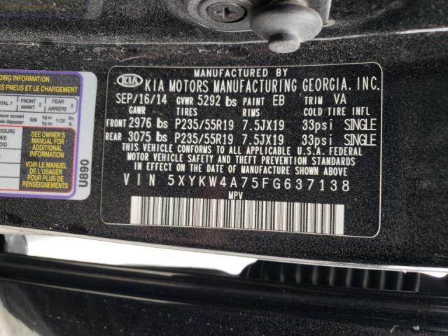 Photo 12 VIN: 5XYKW4A75FG637138 - KIA SORENTO SX 