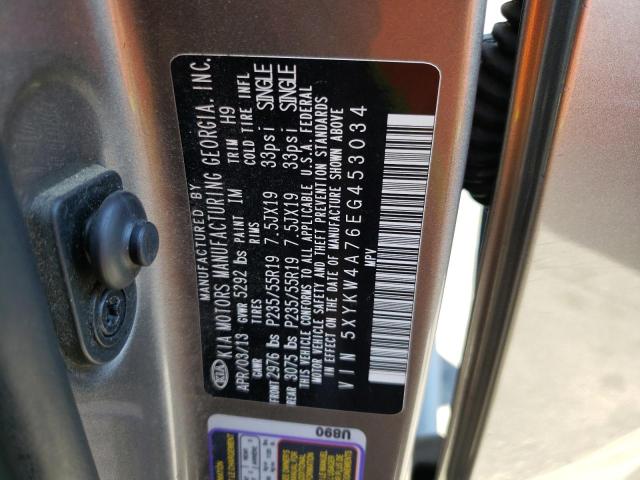 Photo 9 VIN: 5XYKW4A76EG453034 - KIA SORENTO SX 