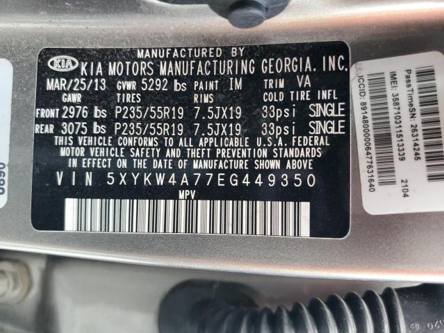 Photo 12 VIN: 5XYKW4A77EG449350 - KIA SORENTO SX 