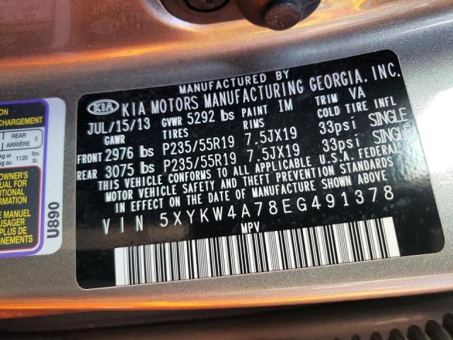 Photo 9 VIN: 5XYKW4A78EG491378 - KIA SORENTO SX 