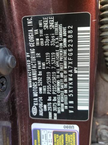 Photo 11 VIN: 5XYKW4A7XFG623882 - KIA SORENTO SX 