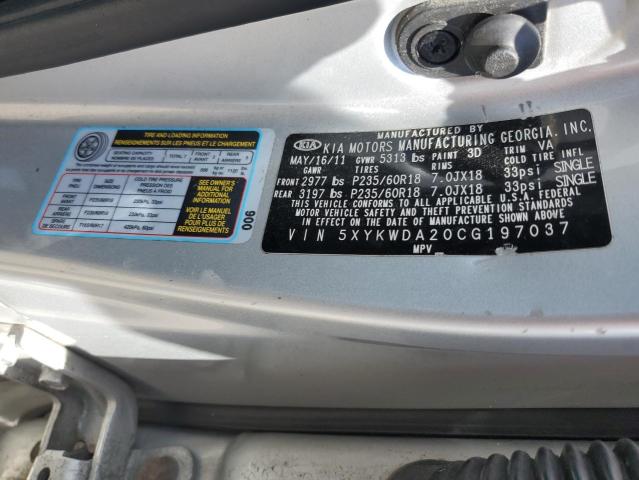 Photo 12 VIN: 5XYKWDA20CG197037 - KIA SORENTO 