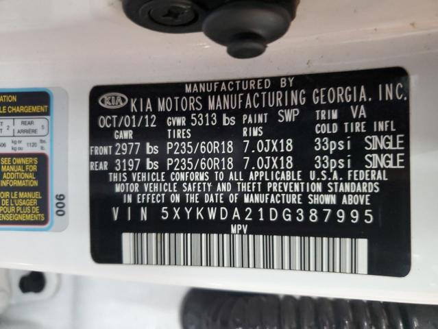 Photo 11 VIN: 5XYKWDA21DG387995 - KIA SORENTO 