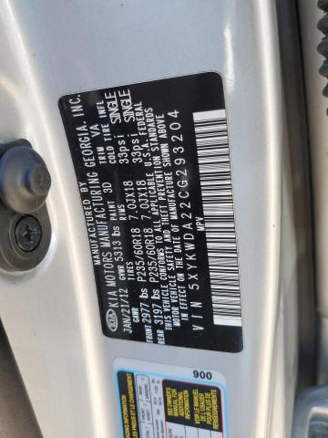 Photo 12 VIN: 5XYKWDA22CG293204 - KIA SORENTO SX 