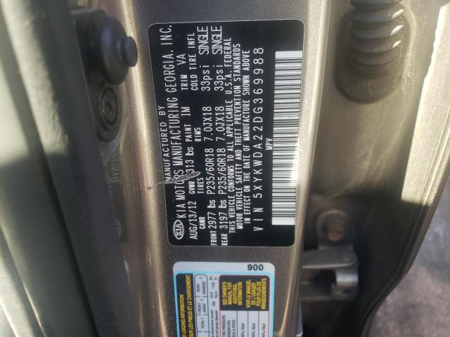 Photo 9 VIN: 5XYKWDA22DG369988 - KIA SORENTO SX 