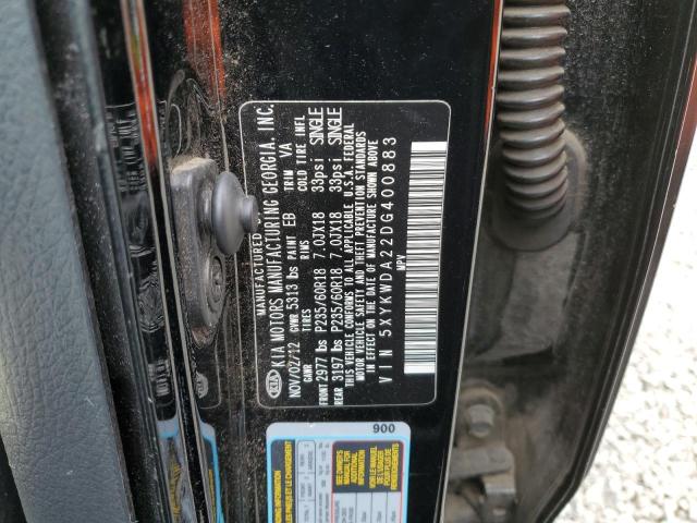 Photo 12 VIN: 5XYKWDA22DG400883 - KIA SORENTO SX 