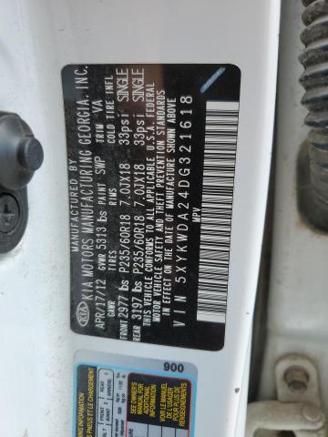 Photo 12 VIN: 5XYKWDA24DG321618 - KIA SORENTO SX 