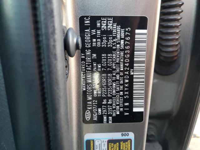 Photo 12 VIN: 5XYKWDA24DG367675 - KIA SORENTO SX 