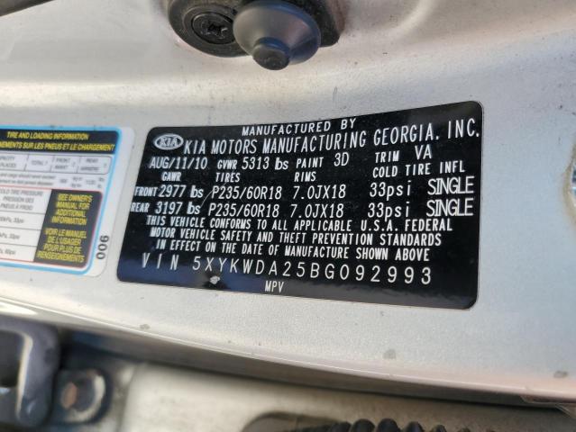 Photo 9 VIN: 5XYKWDA25BG092993 - KIA SORENTO SX 