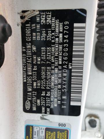 Photo 12 VIN: 5XYKWDA26DG334709 - KIA SORENTO SX 