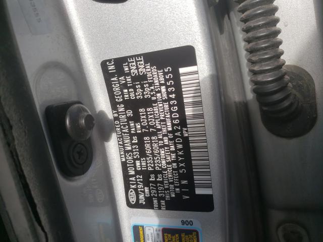 Photo 9 VIN: 5XYKWDA26DG343555 - KIA SORENTO SX 