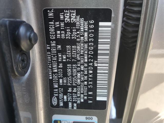 Photo 11 VIN: 5XYKWDA27DG330166 - KIA SORENTO SX 