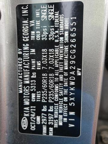 Photo 9 VIN: 5XYKWDA29CG266551 - KIA SORENTO SX 