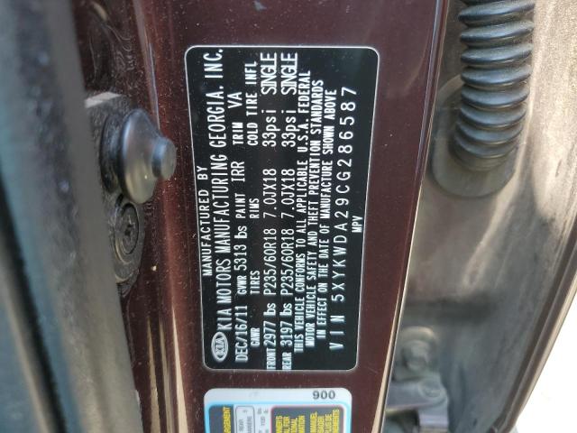 Photo 12 VIN: 5XYKWDA29CG286587 - KIA SORENTO SX 