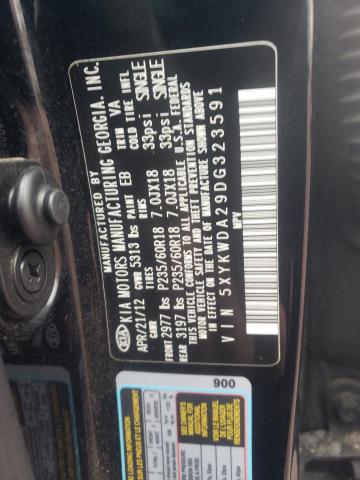 Photo 9 VIN: 5XYKWDA29DG323591 - KIA SORENTO SX 