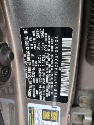 Photo 12 VIN: 5XYKWDA29DG409404 - KIA SORENTO 