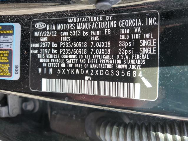 Photo 13 VIN: 5XYKWDA2XDG335684 - KIA SORENTO SX 