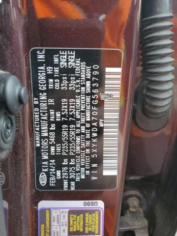 Photo 12 VIN: 5XYKWDA70FG563790 - KIA SORENTO SX 