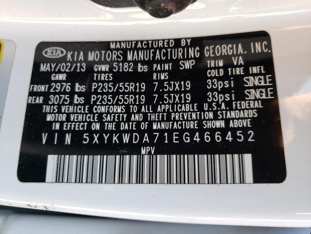 Photo 9 VIN: 5XYKWDA71EG466452 - KIA SORENTO SX 