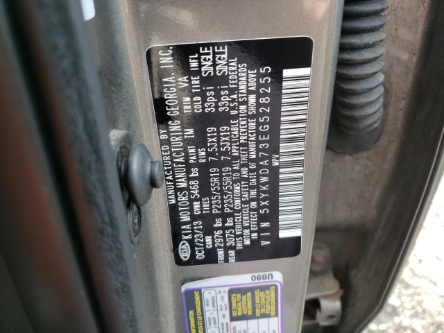 Photo 9 VIN: 5XYKWDA73EG528255 - KIA SORENTO SX 