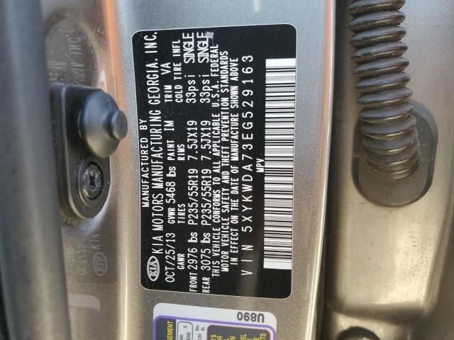 Photo 12 VIN: 5XYKWDA73EG529163 - KIA SORENTO SX 