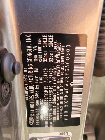 Photo 11 VIN: 5XYKWDA73FG560303 - KIA SORENTO SX 