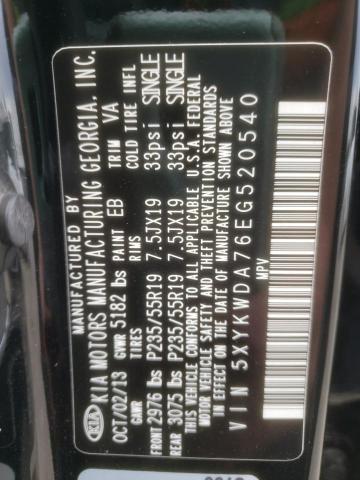 Photo 13 VIN: 5XYKWDA76EG520540 - KIA SORENTO SX 