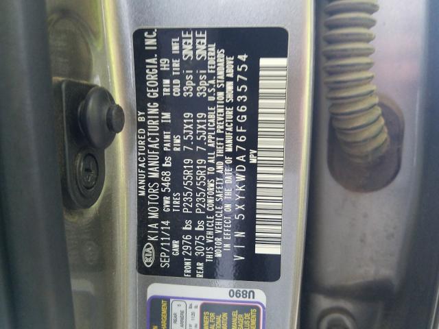 Photo 9 VIN: 5XYKWDA76FG635754 - KIA SORENTO 