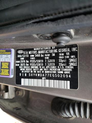 Photo 9 VIN: 5XYKWDA77EG502094 - KIA SORENTO SX 