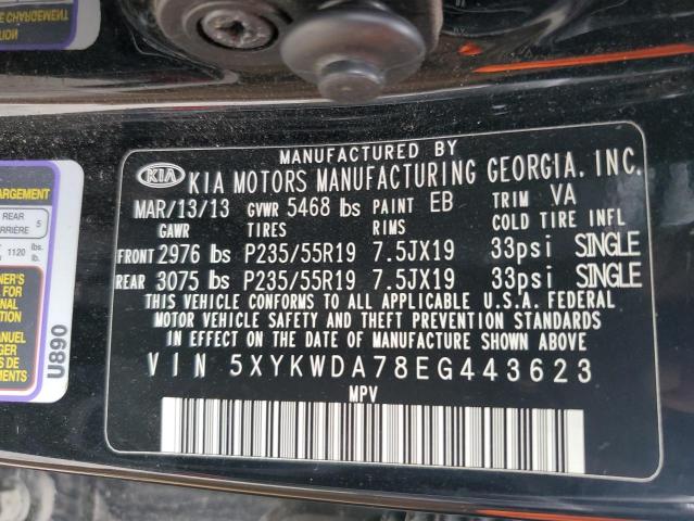 Photo 11 VIN: 5XYKWDA78EG443623 - KIA SORENTO SX 