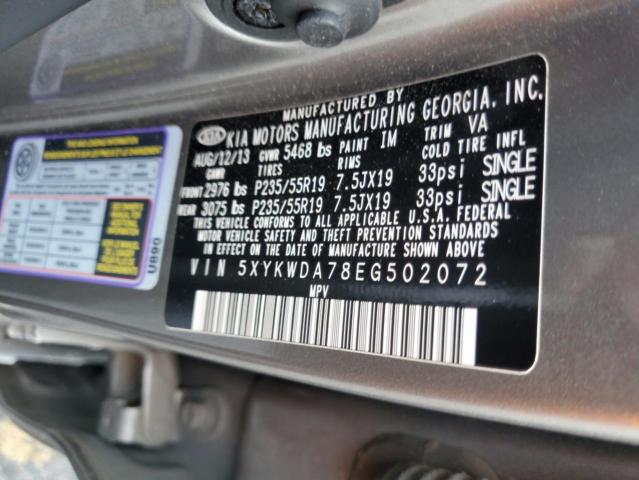 Photo 11 VIN: 5XYKWDA78EG502072 - KIA SORENTO 