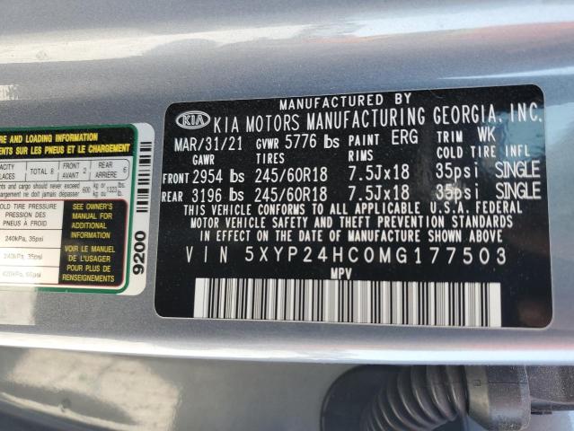 Photo 12 VIN: 5XYP24HC0MG177503 - KIA TELLURIDE 