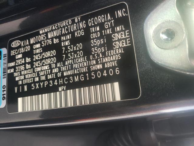 Photo 9 VIN: 5XYP34HC3MG150406 - KIA TELLURIDE 