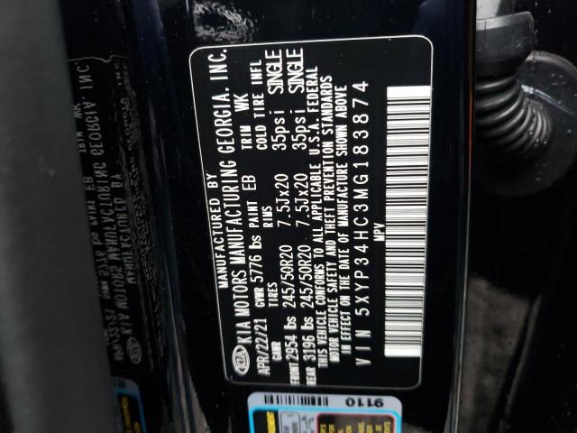 Photo 9 VIN: 5XYP34HC3MG183874 - KIA TELLURIDE 