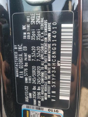 Photo 12 VIN: 5XYP34HC8NG314010 - KIA TELLURIDE 