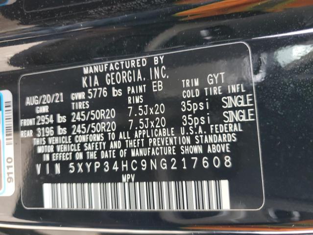 Photo 12 VIN: 5XYP34HC9NG217608 - KIA TELLURIDE 