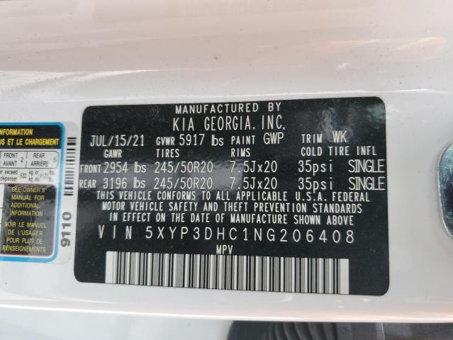 Photo 9 VIN: 5XYP3DHC1NG206408 - KIA TELLURIDE 