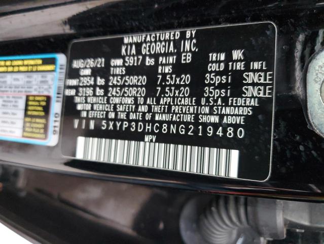 Photo 12 VIN: 5XYP3DHC8NG219480 - KIA TELLURIDE 