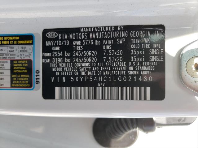 Photo 9 VIN: 5XYP54HC1LG021430 - KIA TELLURIDE 