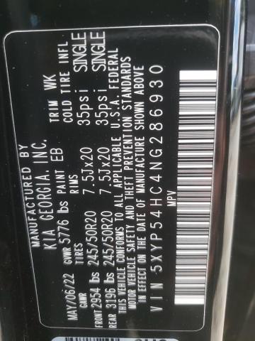 Photo 12 VIN: 5XYP54HC4NG286930 - KIA TELLURIDE 