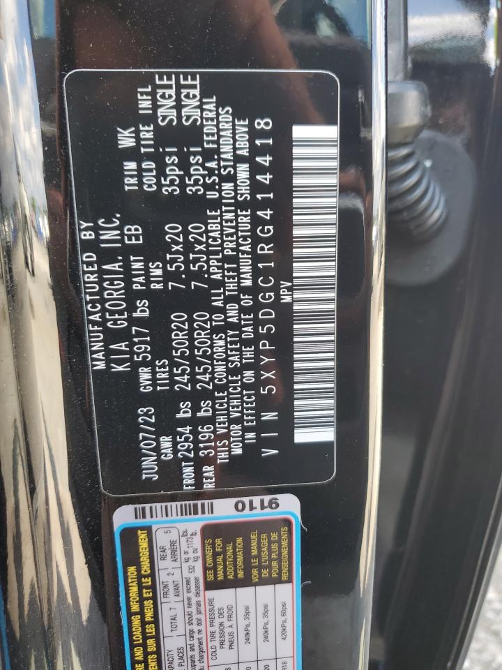 Photo 11 VIN: 5XYP5DGC1RG414418 - KIA TELLURIDE 