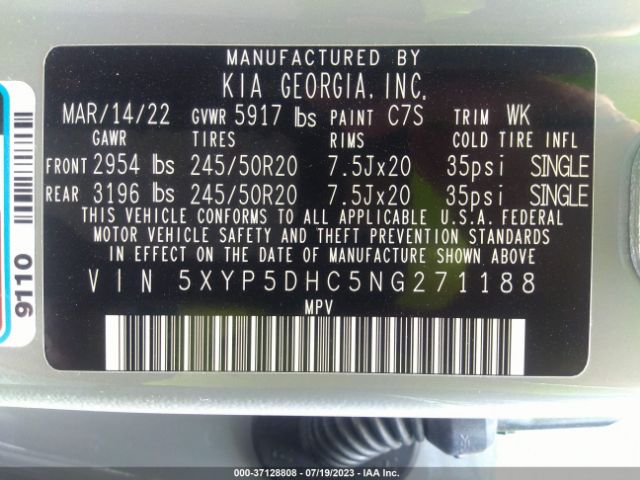 Photo 8 VIN: 5XYP5DHC5NG271188 - KIA TELLURIDE 